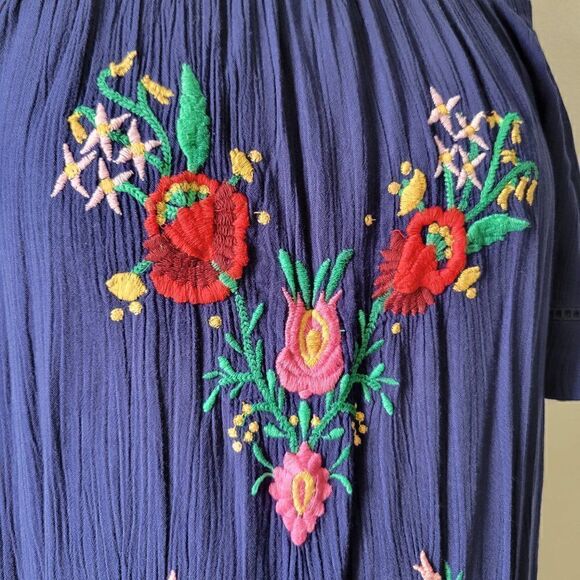BEAUTIFUL SAHALIE BOHO EMBROIDERED OFF SHOULDER DRESS SZ M - Picture 11 of 16